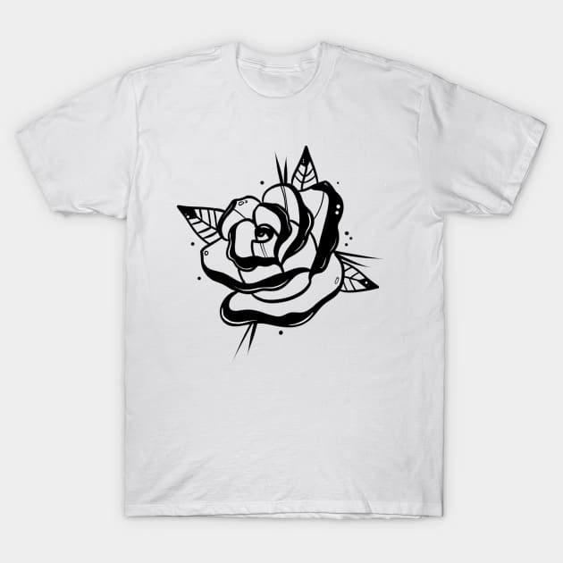 Black rose T-Shirt by MoonstoneandMyth